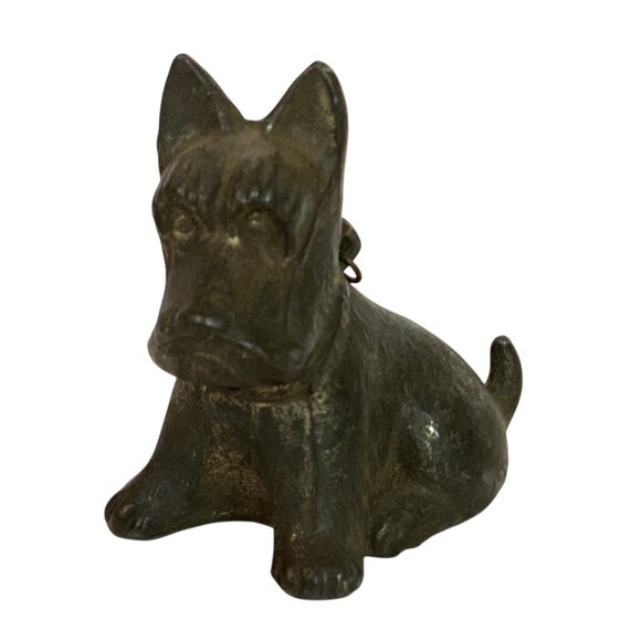 Miniature Cast Iron Scottish Terrier Scottie Dog Figurine Collectible Decor - Picture 1 of 7
